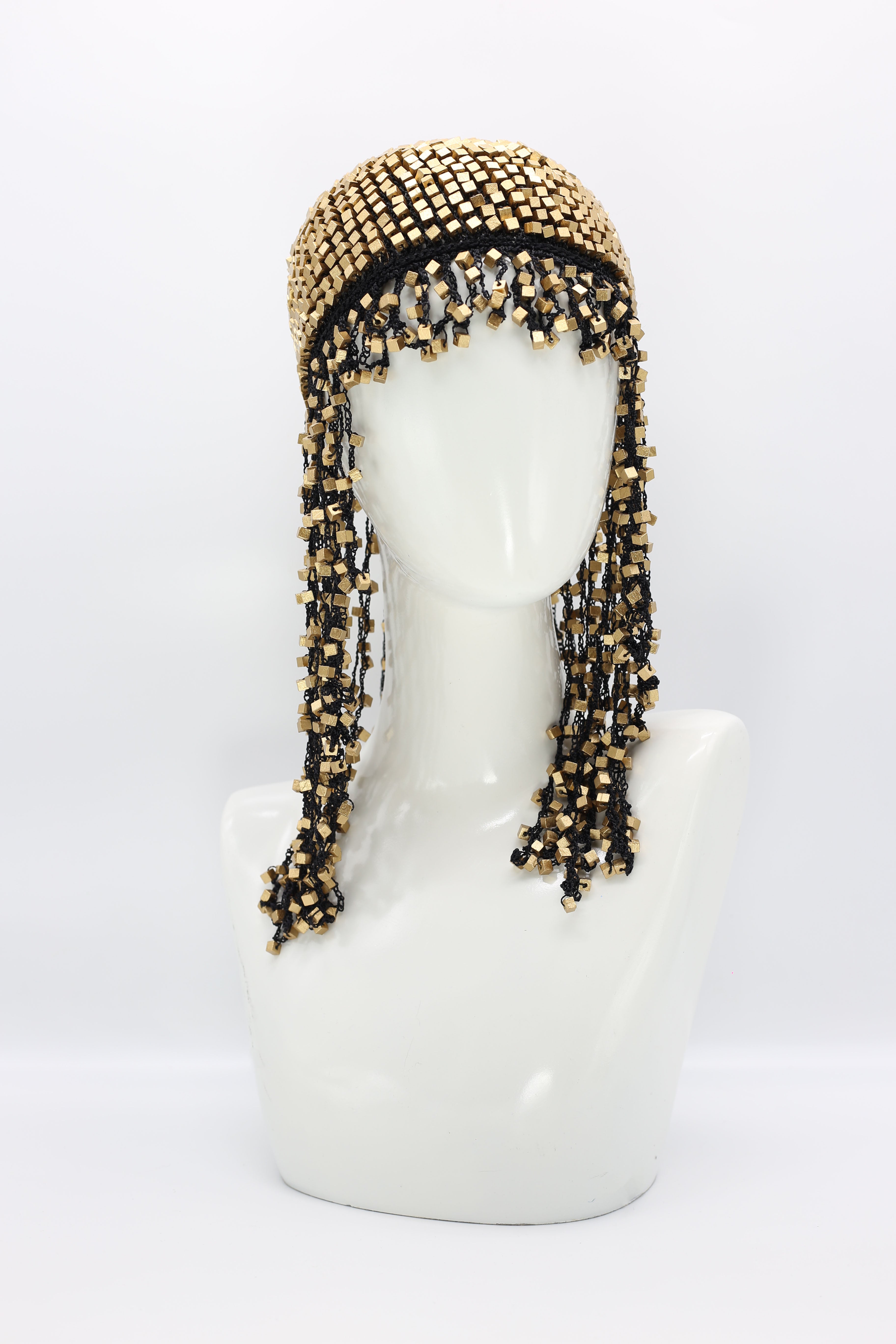 Hand Crocheted Wooden Beads Hat With Tassels – Jianhui London