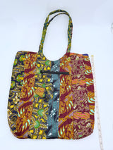 Big Square Hand Made Recycled Fabric Bag