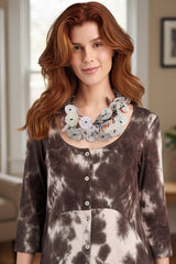 RECYCLED PAPER ORCHIDS NECKLACE - SHORT