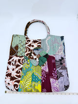 Big Square Hand Made Recycled Fabric Bag