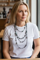 2-Strand Polymer Cubic Squares Necklace