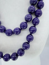 22mm Hand Painted Round Wooden Bead Necklace | Sustainable Boho Statement Jewellery