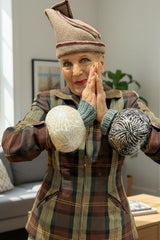 Handmade Statement Round Globe Bracelet from Upcycled Coconut Shell & Sea Shells