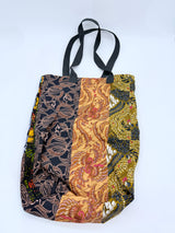 Handmade Rectangular 1970's Batik Tote Bag