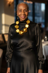 Recycled Wood Chunky Diamond Necklace – Ethical Fashion Jewelry