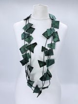 Handmade Recycled Leather Irregular Shapes contemporary Necklace