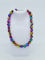 Big Crystal Cube Bead Necklace – Modern Classic Sparkle