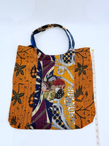 Big Square Hand Made Recycled Fabric Bag