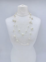 5 Strand Faux Pearl Necklace | Layered Statement Necklace for Weddings & Parties