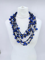 5 Strand Faux Pearl Necklace | Layered Statement Necklace for Weddings & Parties