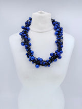 5 Strand Faux Pearl Necklace | Layered Statement Necklace for Weddings & Parties