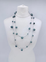 5 Strand Faux Pearl Necklace | Layered Statement Necklace for Weddings & Parties