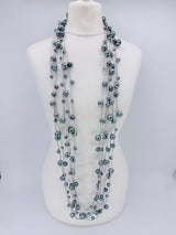 5 Strand Faux Pearl Necklace | Layered Statement Necklace for Weddings & Parties