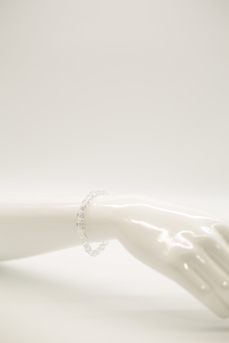 Small Crystal Cube Bead Picasso Bracelet – Modern Classic Sparkle