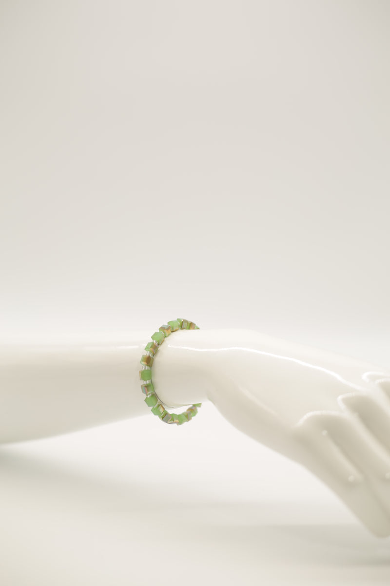 Small Crystal Cube Bead Picasso Bracelet – Modern Classic Sparkle