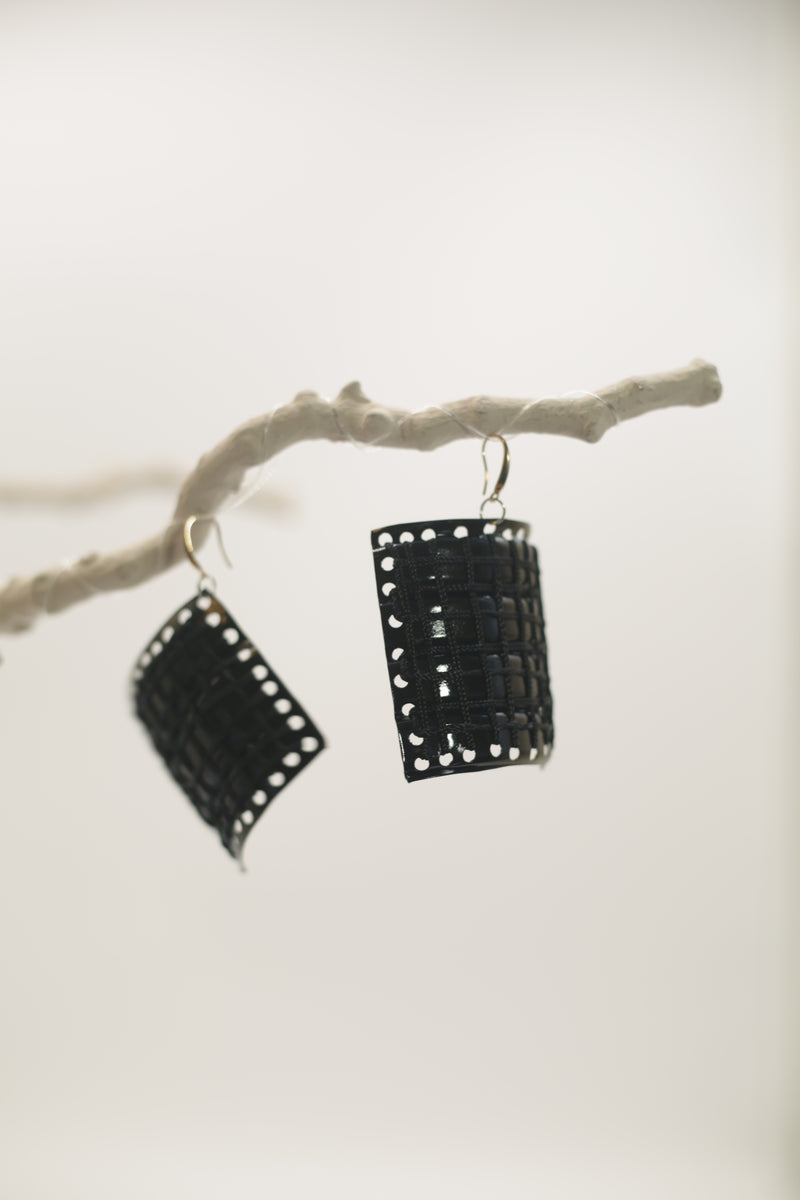 Square Stitch – Handmade Thread-On Earrings