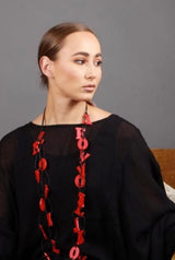 Big LOVE on Leatherette Chain Necklace - Jianhui London