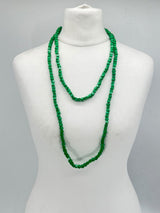 5 Strand Next Pashmina Necklace Wooden Beads - Hand-painted - Gaudi color