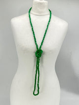 5 Strand Next Pashmina Necklace Wooden Beads - Hand-painted - Gaudi color