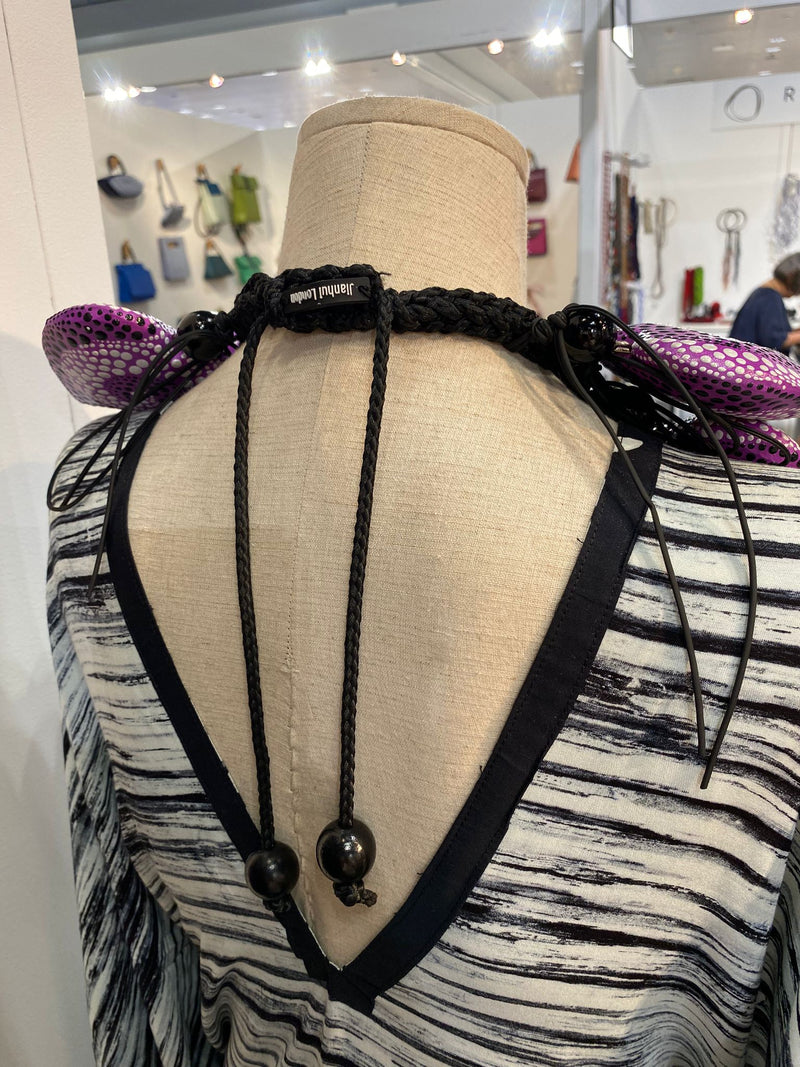15-Infinity heart - necklace with beads on fringe - Magenta - Pre Order - Jianhui London