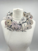 RECYCLED PAPER ORCHIDS NECKLACE - SHORT