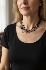 Floating Crystal Necklace – Handmade Minimalist Wedding Jewelry