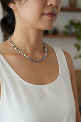 Small Crystal Cube Bead Necklace – Modern Classic Sparkle