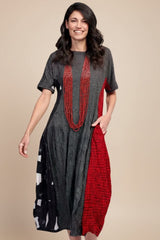 Next Pashmina Necklaces - Hand painted - Red/Black