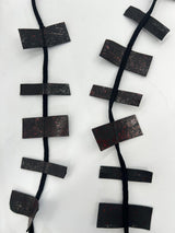 Recycled Leatherette Rectangles Necklace - Hand-painted