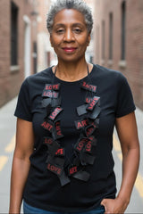 ART & LOVE Recycled leather bold necklace