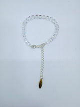 Handmade Adjustable Crystal Cube Bracelet | Minimalist Elegant Stackable Crystal Jewellery