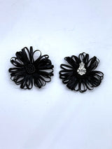 Handmade Chrysanthemum Clip On Earrings – Lightweight Floral Statement Jewelry Gift for Mom & Girlfriend