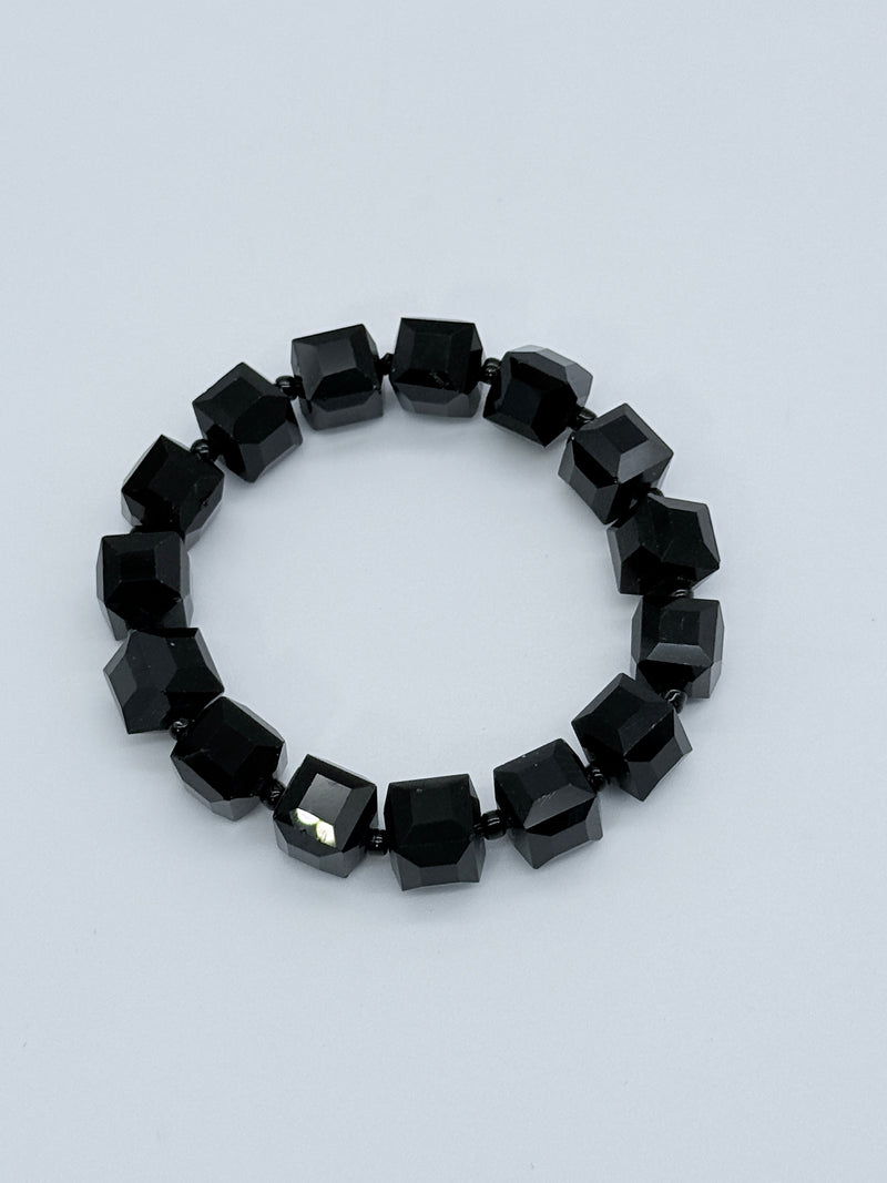 Big Crystal Cube Bead Bracelet – Modern Classic Sparkle