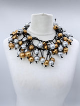 Berry Tree wooden beads Statement Necklace - Long