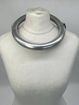 Big Ring With 10 Small Wheels Choker From Recycled Wood necklace - Sustainable Handmade Art Jewelry
