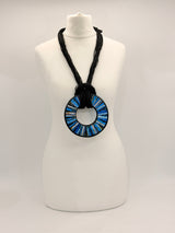 Boho Statement Mosaic Necklace or Round Bangle – Handmade Recycled Glass Art Jewelry - Medium