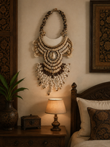 Papua Tribal Shell Cape Necklace – Handmade Sustainable Statement Jewelry & Wall Décor