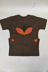 Sustainable Quilted Smock Top – Handmade Recycled Fabric Cotton Blouse with Heart Details & Pockets