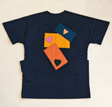 Sustainable Quilted Smock Top – Handmade Recycled Fabric Cotton Blouse with Heart Details & Pockets