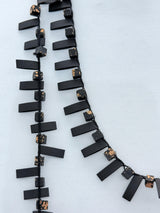 Handmade Recycled Wood Cube Bead Necklace – Eco-Friendly & Unique Design