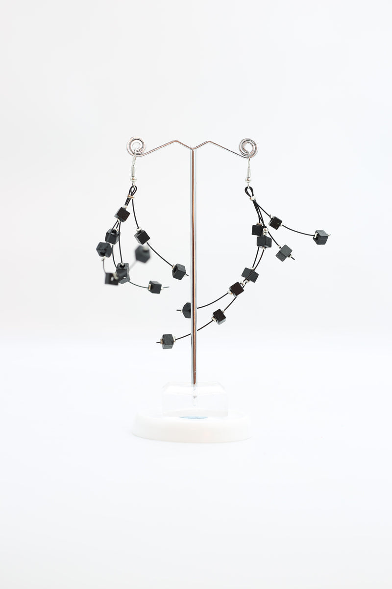 Frankie Pashmina Beads on Fishwire Earrings - Jianhui London