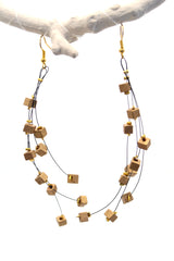 Frankie Pashmina Beads on Fishwire Earrings
