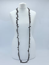 Handmade Recycled Wood Cube Bead Necklace – Eco-Friendly & Unique Design