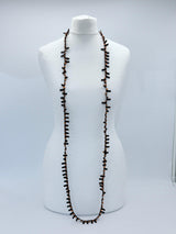 Handmade Recycled Wood Cube Bead Necklace – Eco-Friendly & Unique Design