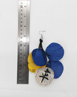 Handmade Statement Earrings - Hand written PEACE in Chinese on newspaper
