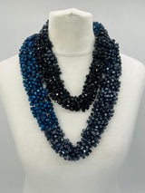 Hand-crocheted Fishnet Crystal Snoods