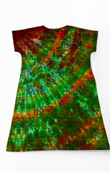 Hand Dyed Batik Cotton Duster - Colorful Summer Cover Up for Women