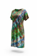 Hand Dyed Batik Cotton Duster - Colorful Summer Cover Up for Women