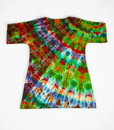 Hand Dyed Batik Cotton Duster - Colorful Summer Cover Up for Women
