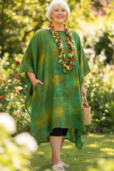 Hand Dyed Light Cotton Kaftan | Versatile Beach Cover-Up & Scarf | Handmade Holiday Fashion
